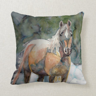 Horse Freedom Throw Pillow