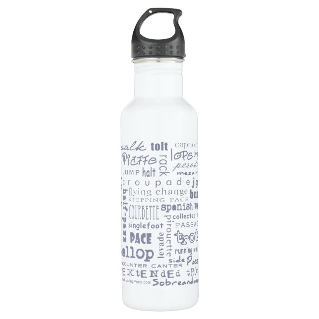 Horse Gaits 710 Ml Water Bottle (Front)