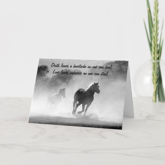 Horse Galloping Out of the Mist Silhouette Card (Front)