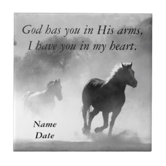 Horse Galloping Out of the Mist Tile