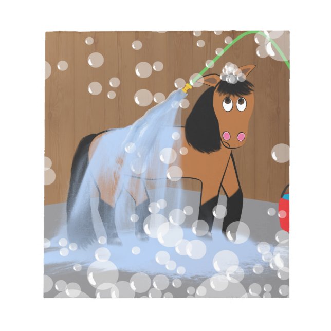 Horse Getting a Bath.tif Notepad (Front)