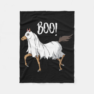 Horse Ghost Costume Fun Equestrian Horse Lover Hal Fleece Blanket