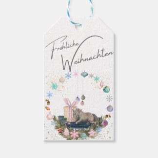 Horse gift winner Christmas motif Tags