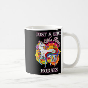 Horse Gifts For Women Just A Girl Who Loves Horses Coffee Mug