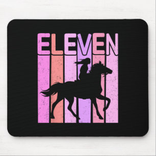 Horse Girl 11th Birthday Horseback Riding 11 Year Mouse Pad