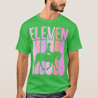 Horse Girl 11th Birthday Horseback Riding T-Shirt
