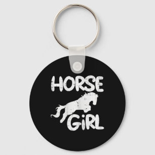 Horse Girl Animal Horseback Riding Equestrian Girl Keychain
