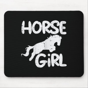 Horse Girl Animal Horseback Riding Equestrian Girl Mouse Pad