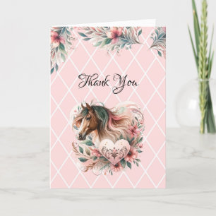 Horse Girl Birthday  Thank You Card