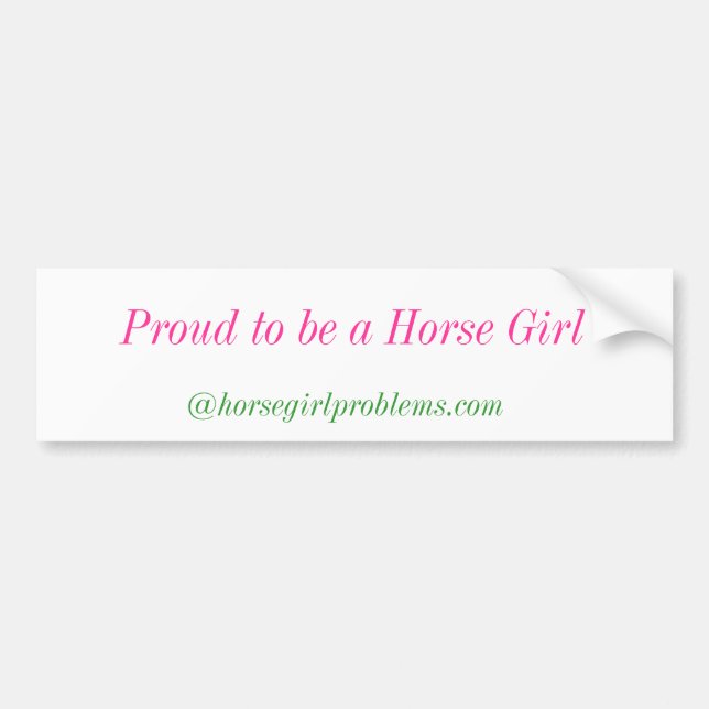 Horse Girl Bumper Sticker (Front)