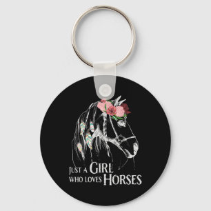 Horse Girl - Cute Pony - Crazy Horseback Riding Fa Keychain