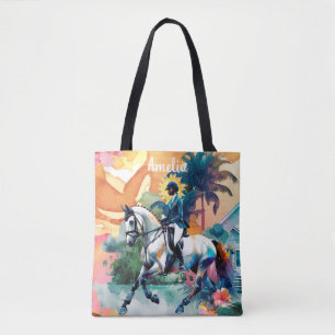 Horse Girl Equestrian Jamaica Tote Bag