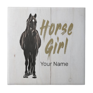 Horse Girl Gift For Vintage Riding Holiday Lovers Tile