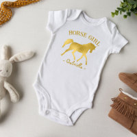 Horse girl golden horse baby shower baby gifts