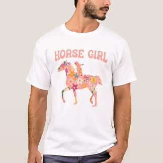Horse Girl Horse Riding Horseback Rider Horses Hor T-Shirt