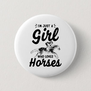 Horse Girl   Horse Riding Rider Horse Gift Idea 2 Inch Round Button