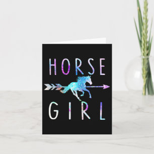 Horse Girl Horseback Equestrian Riding Lover Vinta Card