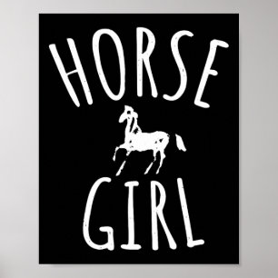 Horse Girl Horseback Riding Cute  Poster