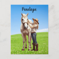 Horse Girl Horseback Riding Meadow Personalized