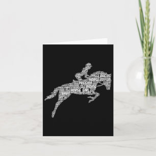 Horse Girl Horseback Riding Women Girls Card