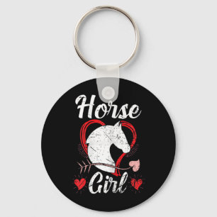 Horse Girl I Equestrian Horseback Riding Gift  Keychain