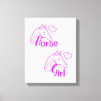 Horse Girl in Purple with Horse Head Font