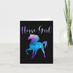 Horse Girl Love Equestrian Riding Ranch Owner Farm Card