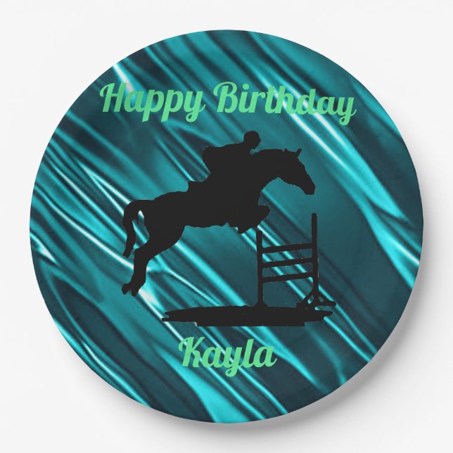 Horse Girl Paper Plate (Front)