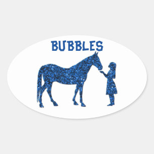 HORSE & GIRL STICKERS PERSONALIZED.