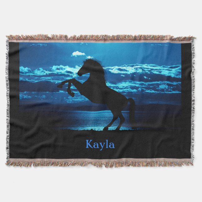 Horse Girl Throw Blanket (Front)