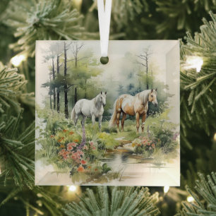 Horse Glass Ornament