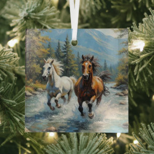 Horse Glass Ornament