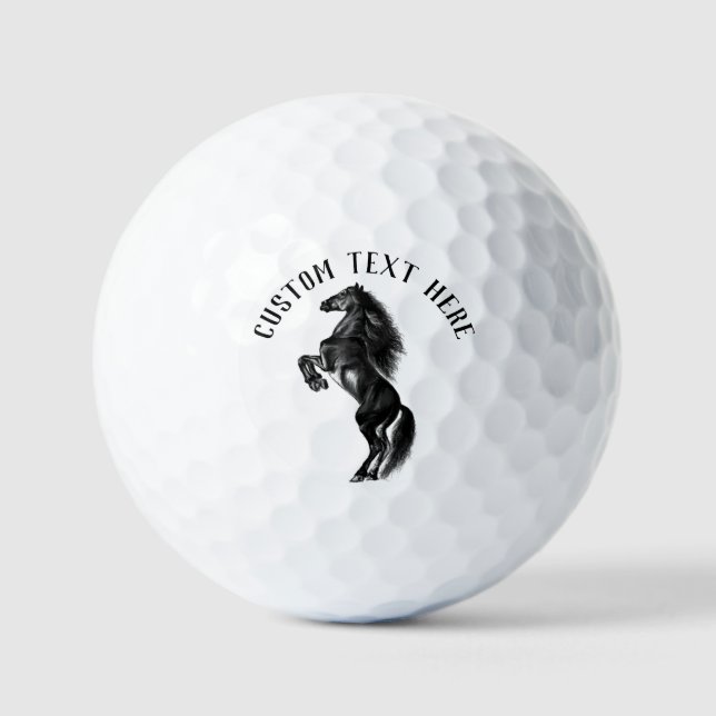 Horse Golf Balls with Custom Text Personalized (Front)