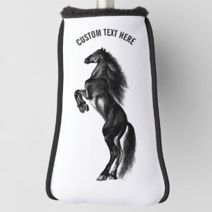Horse Golf Head Cover Gift with Custom Text