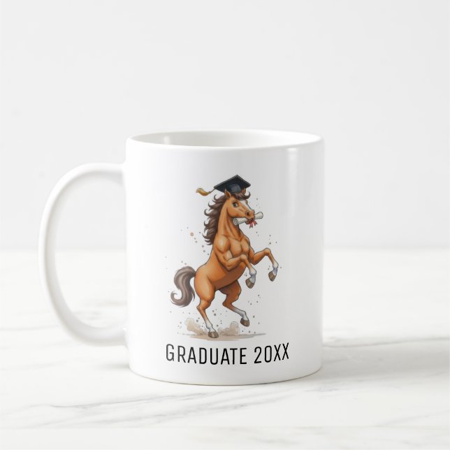 Horse Graduation Personalized Coffee Mug (Left)