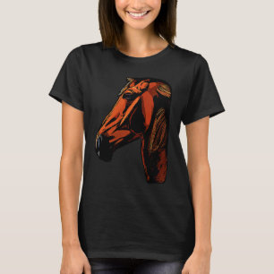 Horse graphic animal motif riding a with print hor T-Shirt