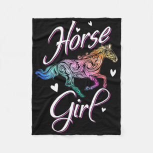 Horse Graphic Women Girls Horseback Riding Horse L Fleece Blanket