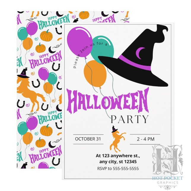 Horse Halloween Party Invitation (Creator Uploaded)
