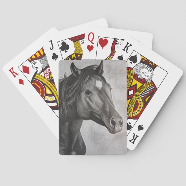 Horse Hand Drawn Art  Playing Cards (Back)