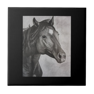 Horse Hand Drawn Art Tile