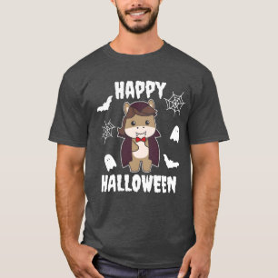 Horse Happy Halloween Cute Vampire Costume funny T-Shirt