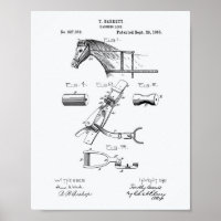 Horse Harness Loop 1885 Patent Art White Paper