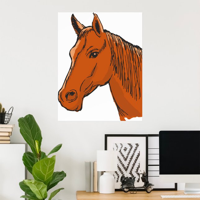 Horse Head Brown Farm Animal Poster (Creator Uploaded)
