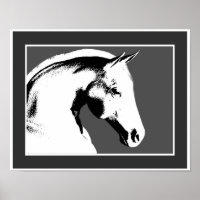 Horse Head In Black And White