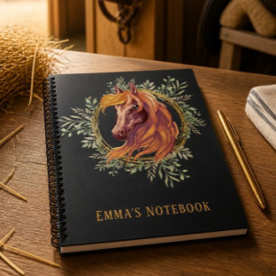 Horse Head Personalized Spiral Notebook