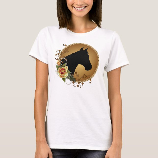 Horse Head Silhouette Babydoll Tee (Front)