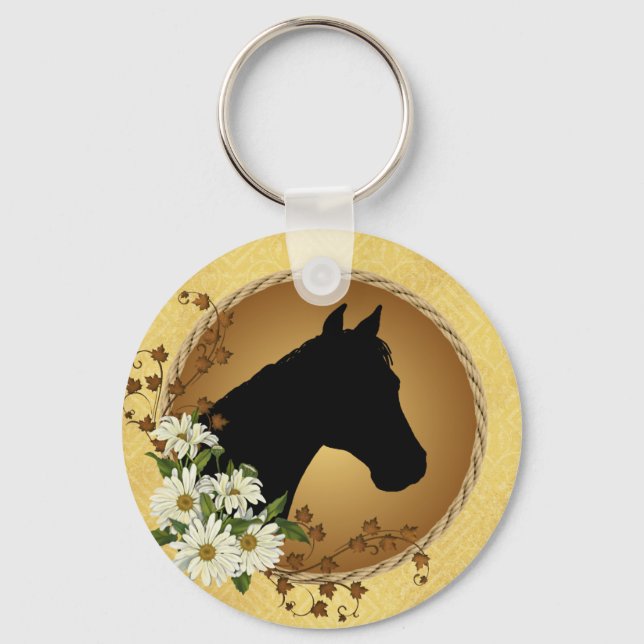 Horse Head Silhouette Keychain (Front)