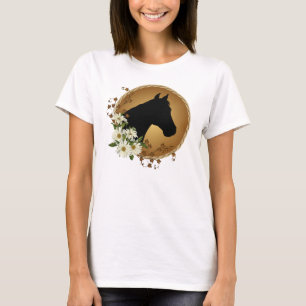 Horse Head Silhouette Ladies Tee