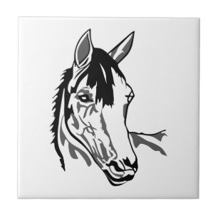 Horse head tile