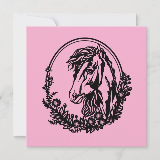 Horse head with flowers (Front)